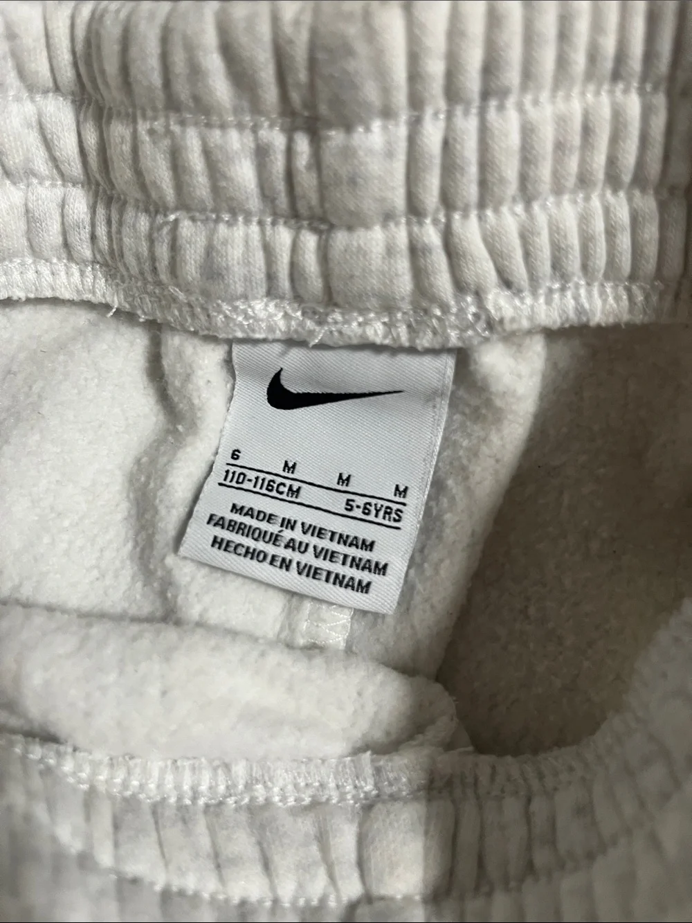 Nike Kids Light Heather Gray Sweatshirt & Joggers with Taupe Swoosh